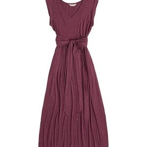 Never worn-Matilda Jane Plum Tie-Waist Chasing Waterfalls Maxi Dress